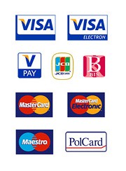 Karty płatnicze: VISA, MasterCard